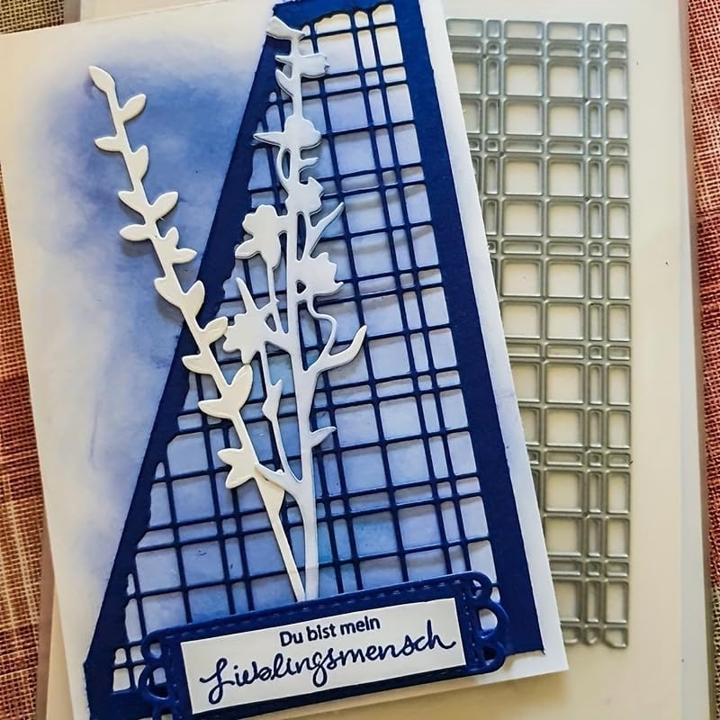 Lapoo 3D Backgrounds Frame Metal Cutting Die for Scrapbooking, New Cutting Dies DIY Album Card Making Decor Paper Craft Metal Die Cuts Party Wedding Decorations (Skew Border 5.1 x 3.8 in) - Image 1
